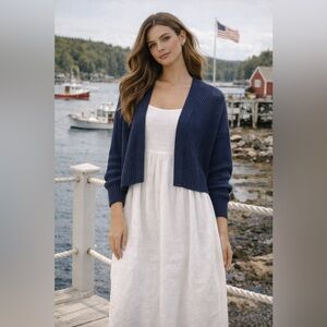 Sonoma Goods for Life Navy Blue Open Knit Cardigan Women’s L